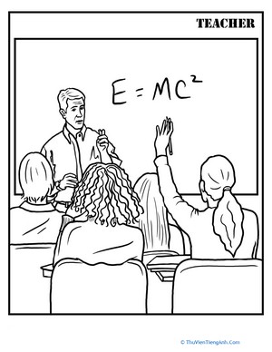 Coloring Pages People: Teacher