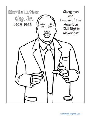 Martin Luther King, Jr. Coloring Page
