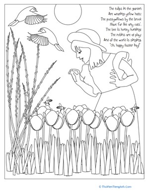 Color the Easter Tulips