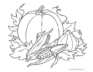 Coloring Fall: Pumpkin and Friends
