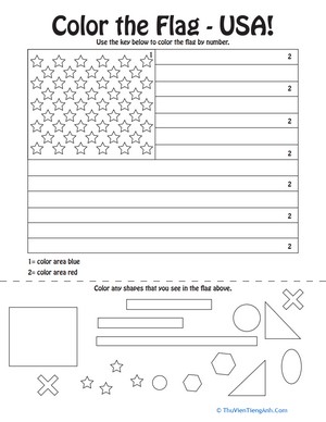 U.S. Flag Coloring Page