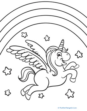 Color the Flying Unicorn