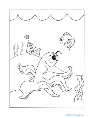 Color the Friendly Sea Monster