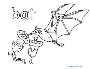 Fruit Bat Coloring Page
