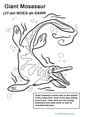 Color the Giant Mosasaur
