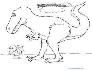 Color the Giganotosaurus!