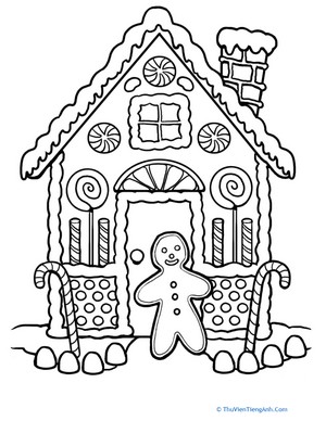 Gingerbread House Coloring