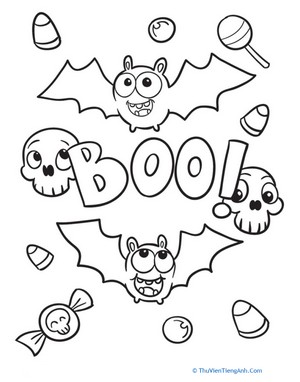 Halloween Bat Coloring Page