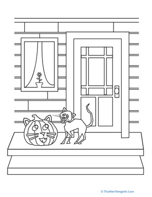 Color the Halloween Cat
