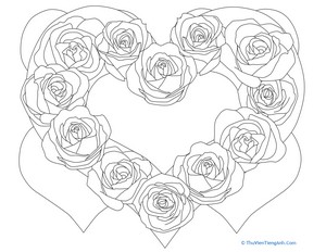 Color the Heart of Roses