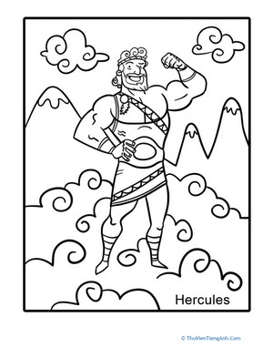 Color Hercules as he Poses