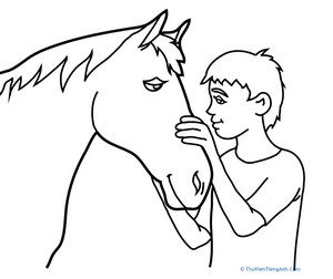 Color the Horse and His Friend