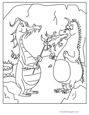Color the Hungry Dragons