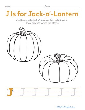 J Is for Jack-o’-Lantern