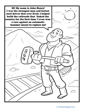 John Henry Coloring Page