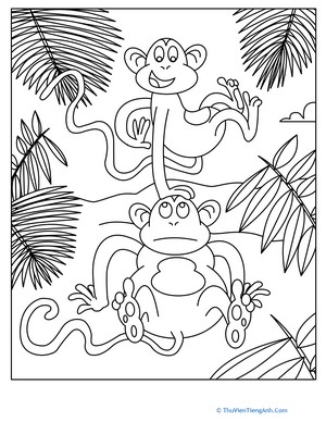 Color the Jumping Monkey