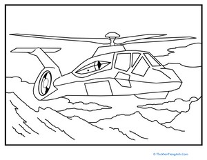 Color the Soaring Helicopter