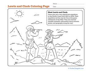 Lewis and Clark Coloring Page