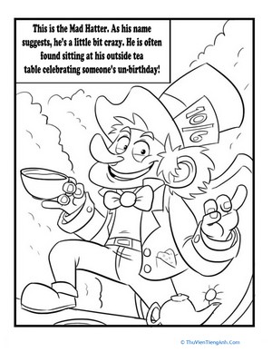 Mad Hatter Coloring Page