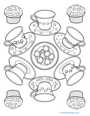 Teacup Coloring Page