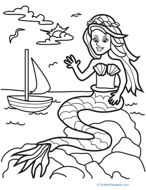 Color the Marvelous Mermaid: #1