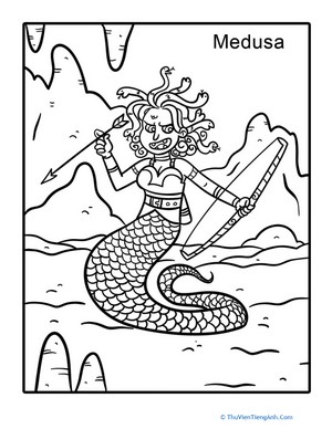 Medusa Coloring Page
