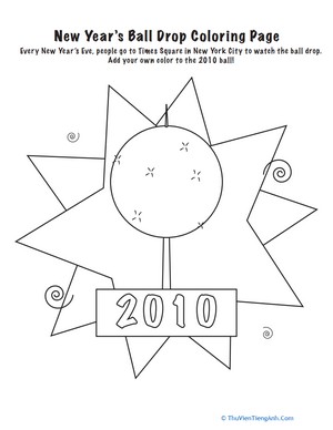 New Years Ball Coloring Page