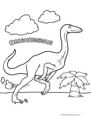 Color a Running Ornithomimus!