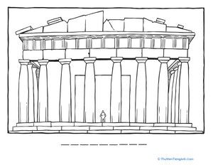 Parthenon Coloring Page