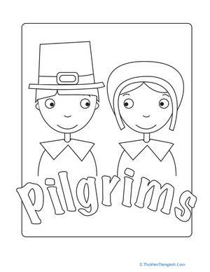 Pilgrim Coloring Page