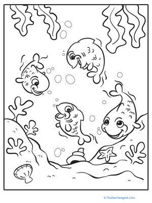 Color the Playful Fish