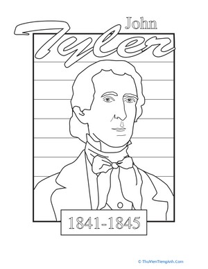 Color a U.S. President: John Tyler