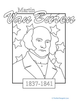 Color a U.S. President: Martin Van Buren