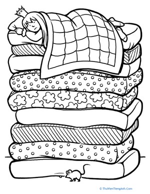 Color the Princess and the Pea