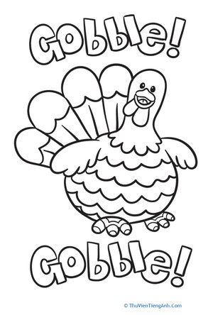 Plump Thanksgiving Turkey Coloring Page