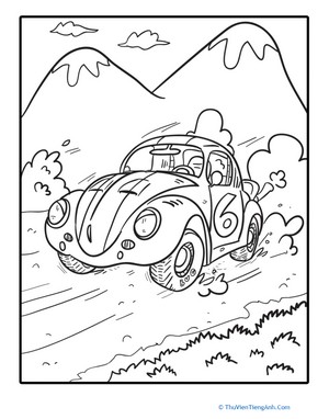 Race Beetle Coloring Page