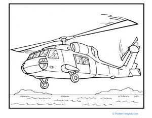 Color the Rescue Helicopter