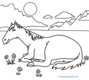 Color the Resting Horse