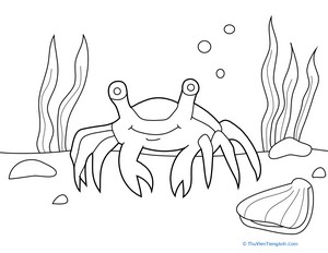 Smiling Crab Coloring Sheet