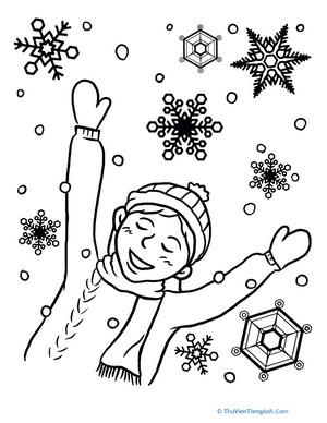 Snow Coloring Page