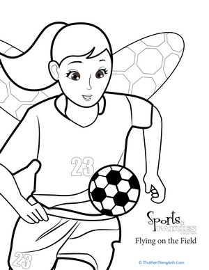 Color the Sports Fairy: Soccer