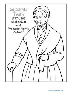Sojourner Truth Coloring Page