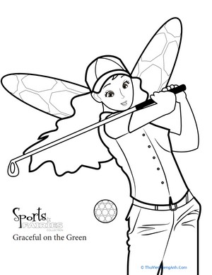 Color the Sports Fairy: Golf