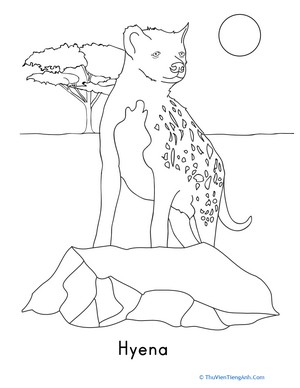 Hyena Coloring Page