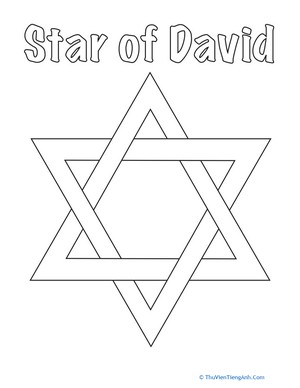 Star of David Coloring Page
