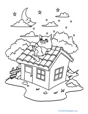 Color the Stargazing Kitty