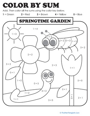 Color by Sum: Springtime Garden
