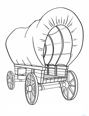 Color the Covered Wagon