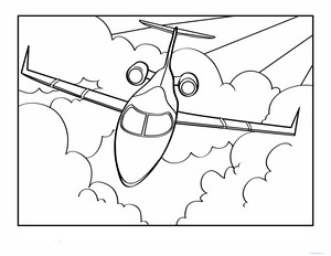 Fighter Plane Coloring Page