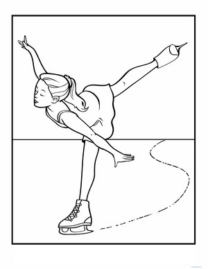 Figure Skater Coloring Page